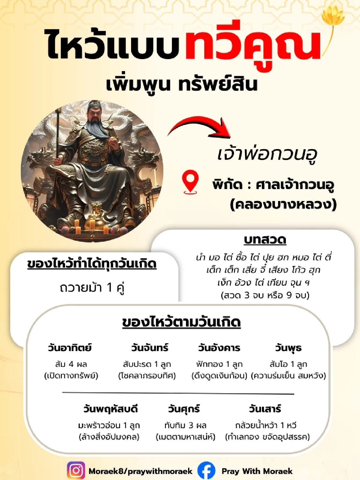 ไหว้ "เจ้าพ่อกวนอู" เสริมทรัพย์รับครึ่งปีหลัง "หมอเอก" เปิดพิกัดมู กรกฎาคม