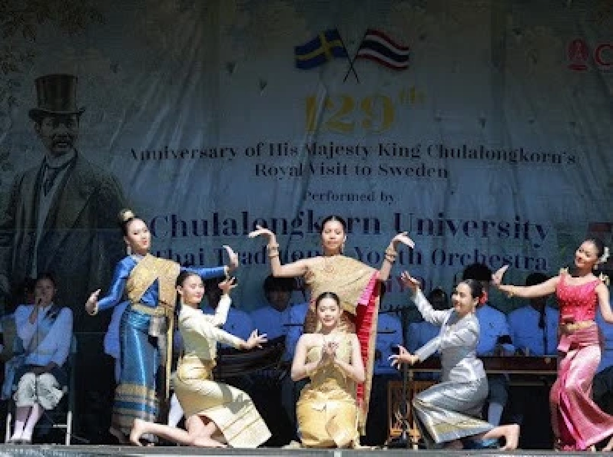 สมพระเกียรติ ’วงจุฬาไทยโย‘ ร่วมรำลึก 129 ปี ร.5 เยือนสวีเดน 