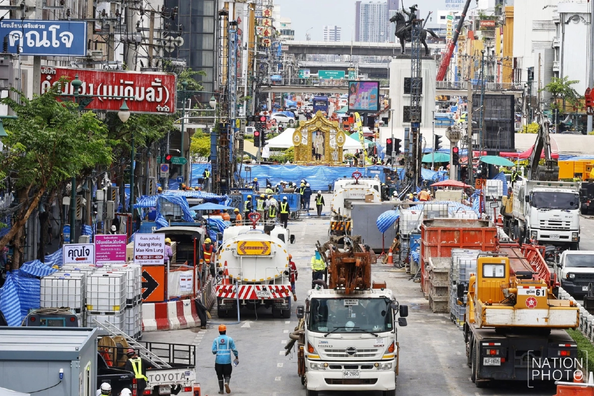 อุดรอยรั่วสำเร็จ อุโมงค์รถไฟฟ้าสายสีม่วงน้ำลดฮวบ-ตึกหยุดทรุด