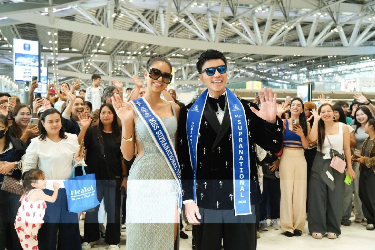 สนามบินแตก! "แจ็ค ไททัส" กลับไทย หลังคว้าตำแหน่ง  Mister Supranational Asia 2026