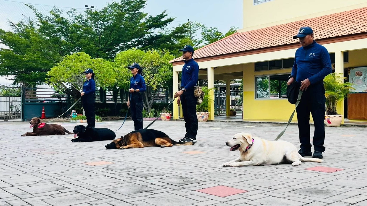 ตชด. นำครูฝึก-สุนัขตำรวจ สาธิตภารกิจ เปิดการเรียนรู้นอกห้องเรียน