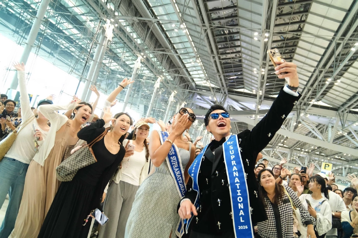 สนามบินแตก! "แจ็ค ไททัส" กลับไทย หลังคว้าตำแหน่ง  Mister Supranational Asia 2026