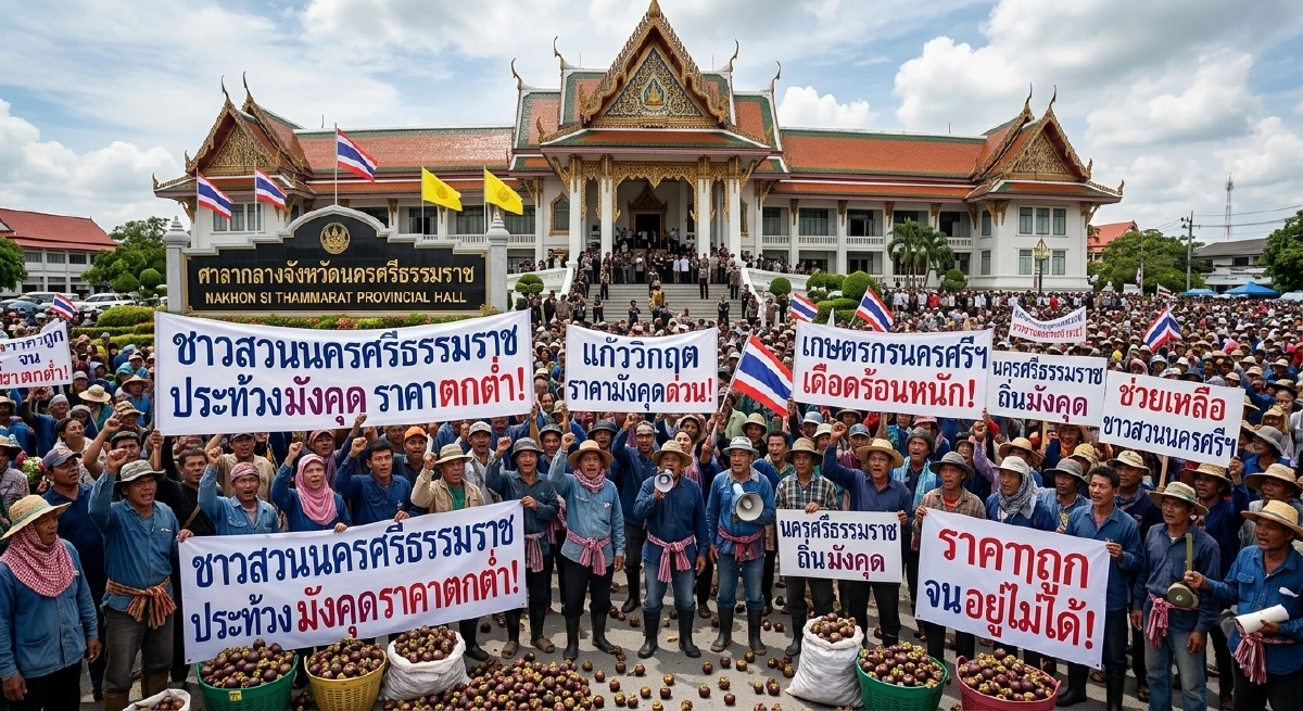 'นครศรีฯ'เตรียมเดือด! คนลานสการวมพล 25 ส.ค. จี้รัฐเร่งแก้ 'ราคามังคุดตกต่ำ'