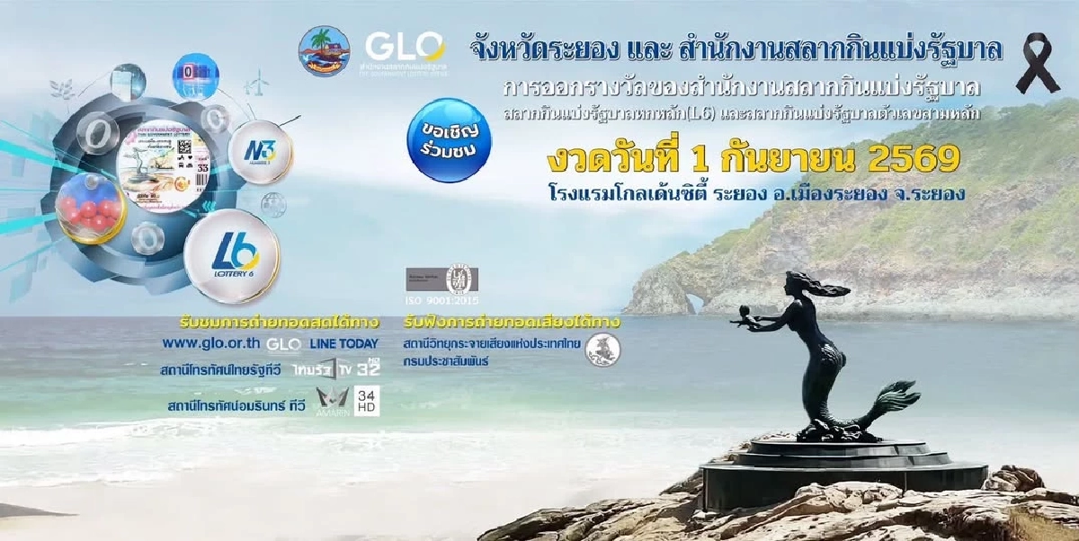 เลขเด็ดสลากสัญจร หวยสัญจร จังหวัดระยอง 01/09/2569 เลขเด็ดผู้ว่าฯ
