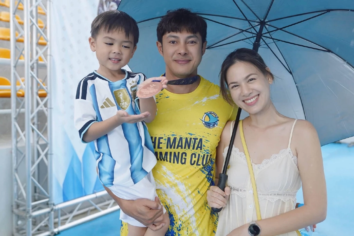 ‘แมน การิน’ คว้าเหรียญว่ายน้ำ Thailand Open Masters 2026 ส่งแรงบันดาลใจให้ลูก