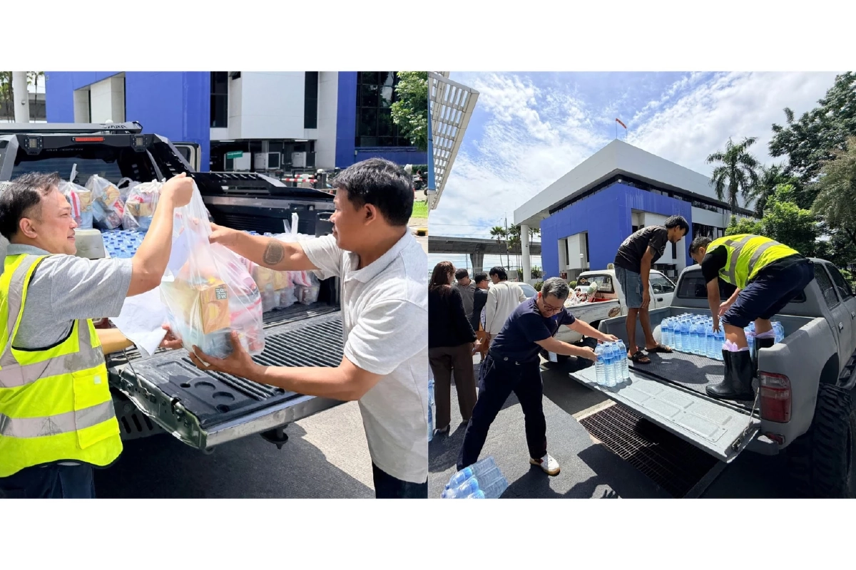 TOA ระดมพนักงานจิตอาสามอบถุงยังชีพและสิ่งของจำเป็นช่วยน้ำท่วม