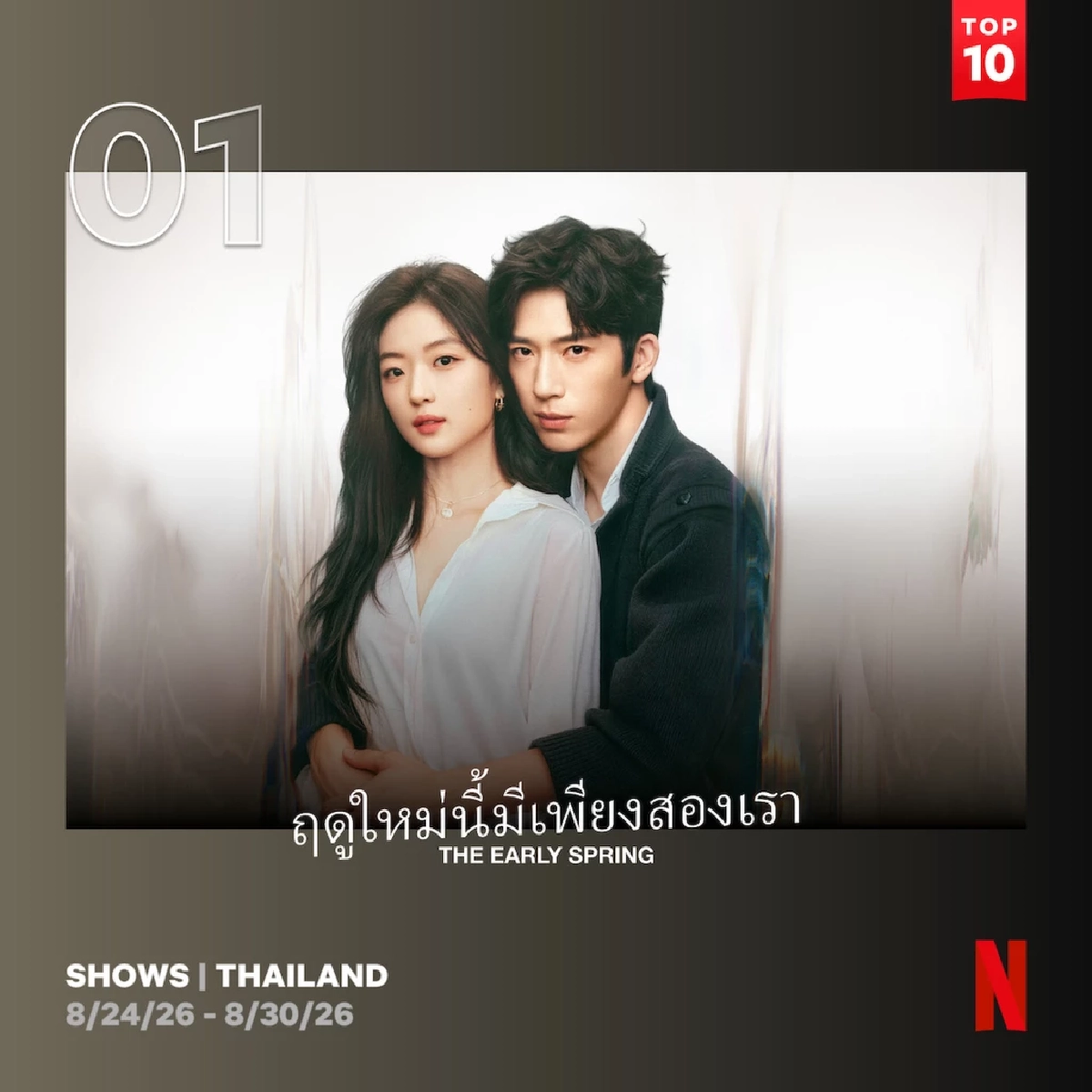เรื่องย่อ "ซีรีส์ ฤดูใหม่นี้มีเพียงสองเรา" พุ่งแรง No.1 Netflix 'จิ่งป๋อหราน -  ซุนเชียน'เคมีปีศาจ