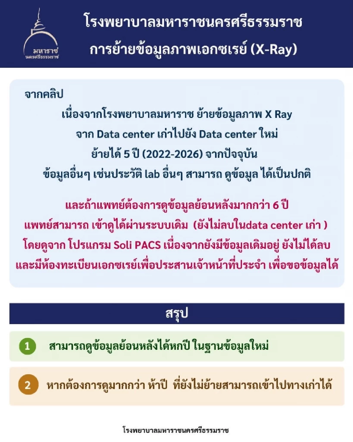 รพ.มหาราชนครศรีธรรมราช แจงดราม่า หมอโวยลั่น! ตรวจคนไข้ไม่ได้