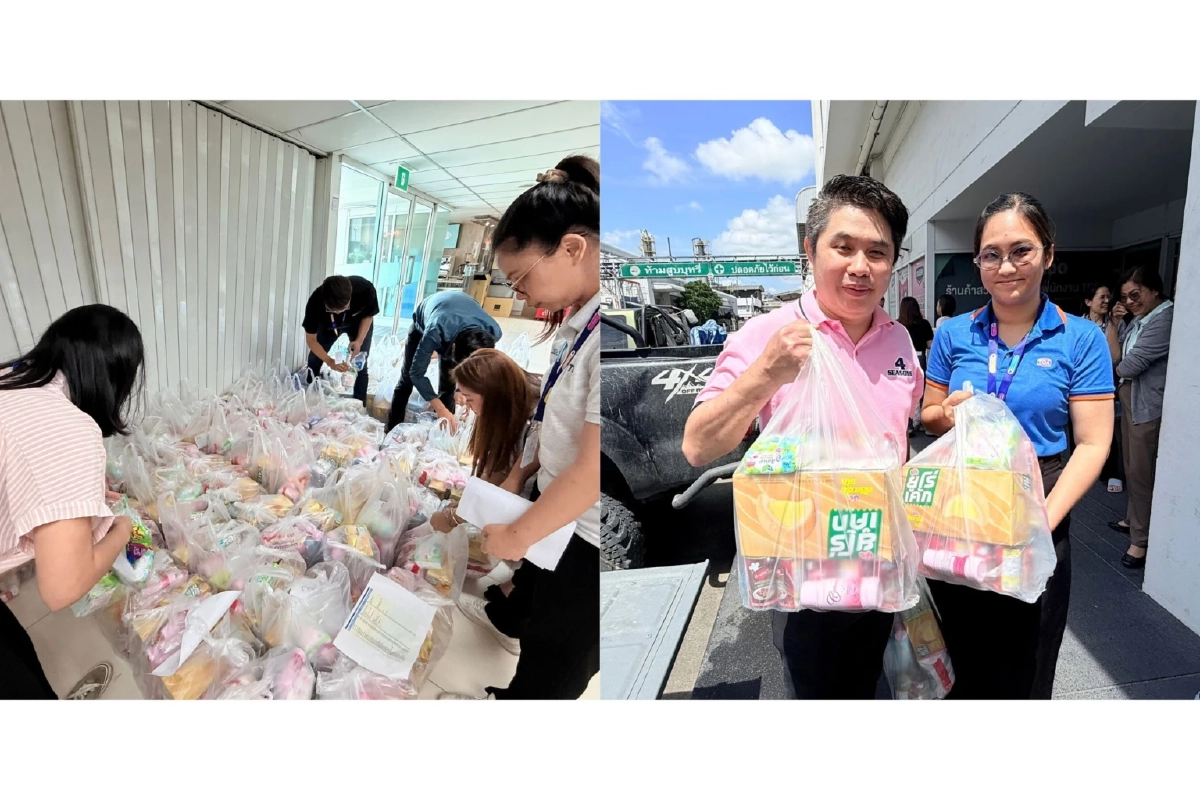 TOA ระดมพนักงานจิตอาสามอบถุงยังชีพและสิ่งของจำเป็นช่วยน้ำท่วม
