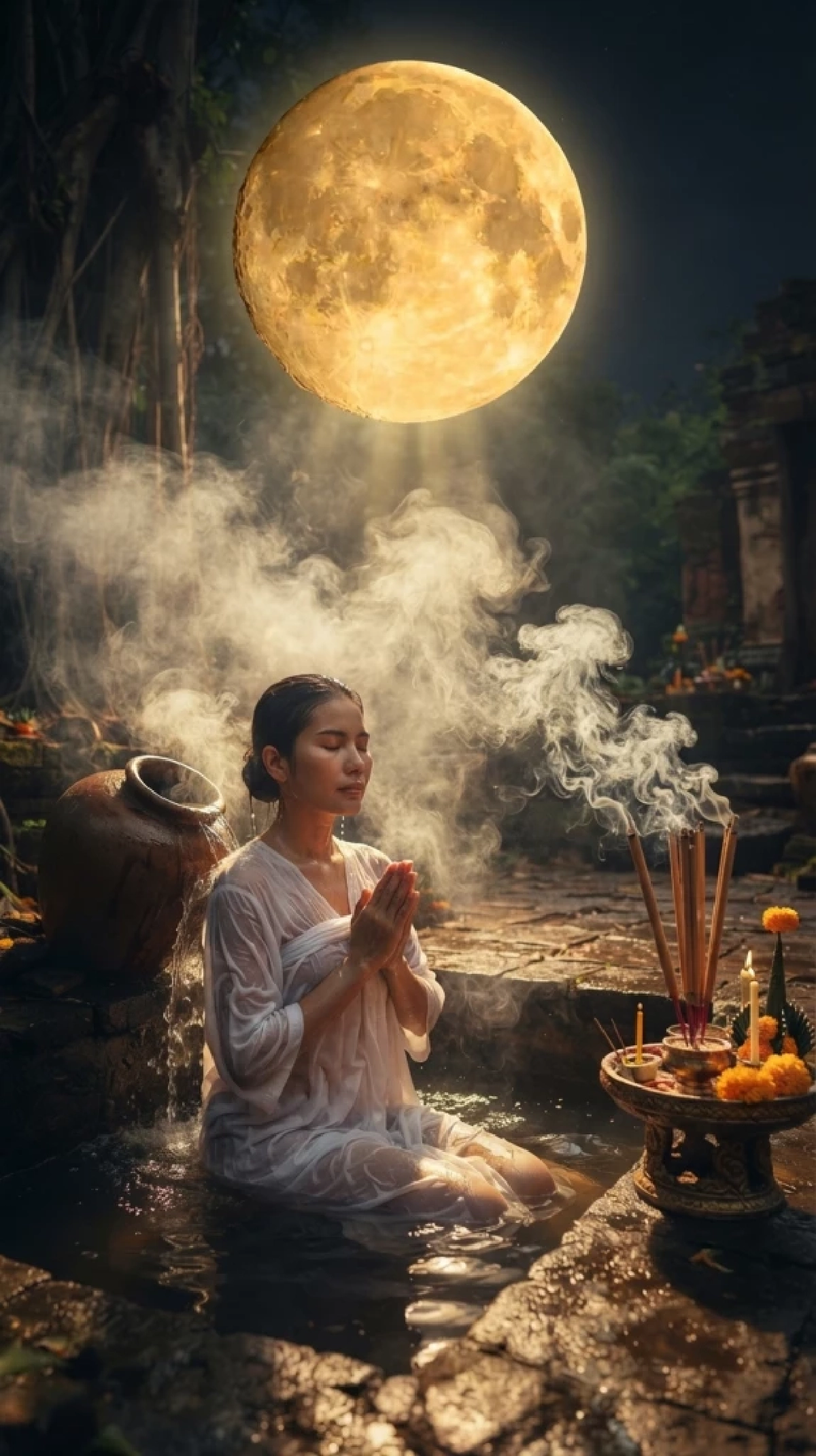 เปิดขั้นตอน "อาบแสงจันทร์" วันไหว้พระจันทร์ เสริมเสน่ห์เมตตามหานิยมขั้นสุด