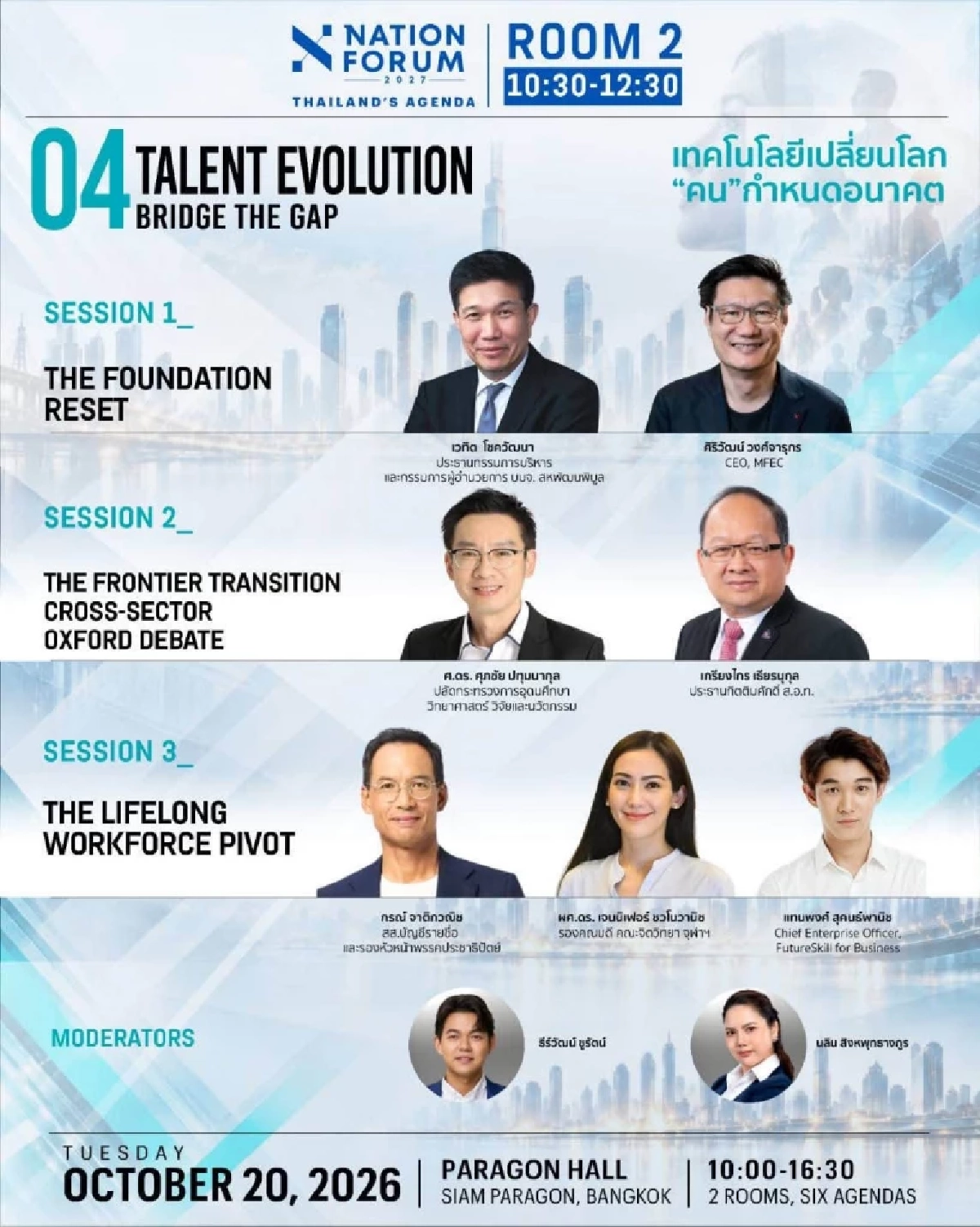 ไลฟ์สด บรรยากาศงาน NATION FORUM 2027: THAILAND’S AGENDA เจาะลึกเทรนด์อนาคต