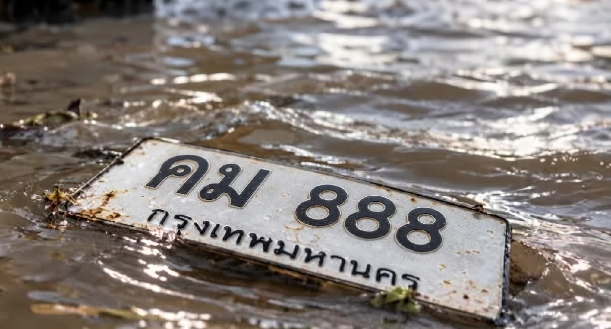 เปิดขั้นตอน! น้ำท่วมป้ายทะเบียนหาย ยื่นขอใหม่ไม่ต้องใช้เล่มจริง 