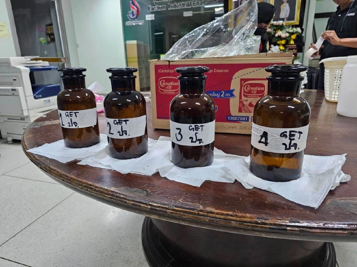 สำนักงานอุตสาหกรรม จ.ปราจีนบุรี เผยตรวจตรวจ "น้ำสีรุ้ง" ไม่พบโลหะหนัก