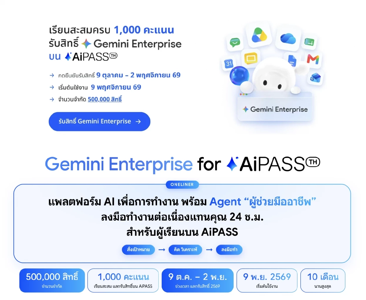 เปิดสเปก “Human Intelligence x Google” กางรายละเอียด  Gemini Enterprise
