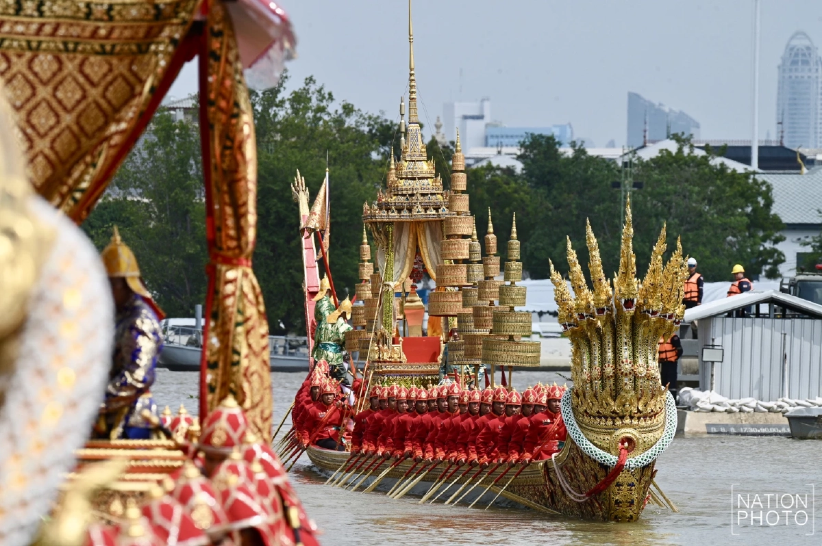 สุดวิจิตร! ซ้อมใหญ่เสมือนจริง "ขบวนพยุหยาตราทางชลมารค" ครั้งที่ 1