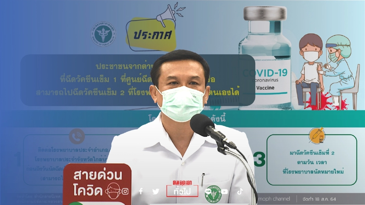 ไฟเขียว ฉีด"วัคซีนโควิด"เข็ม 2 "ศูนย์วัคซีนกลางบางซื่อ"ในรพ.ใกล้บ้าน