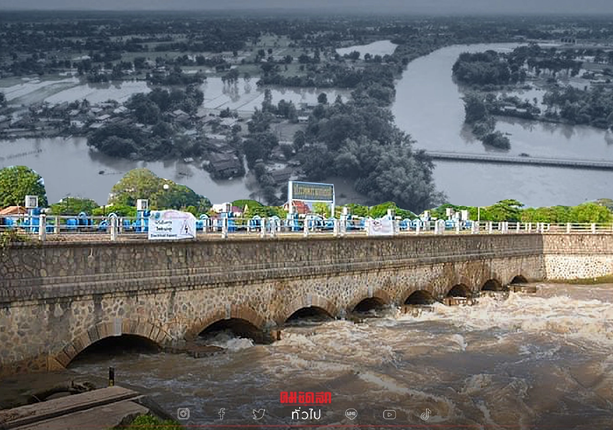 อัปเดต " สถานการณ์น้ำ " ลุ่มเจ้าพระยาน้ำล้นตลิ่งหลายจุด เฝ้าระวัง 24 ชม.