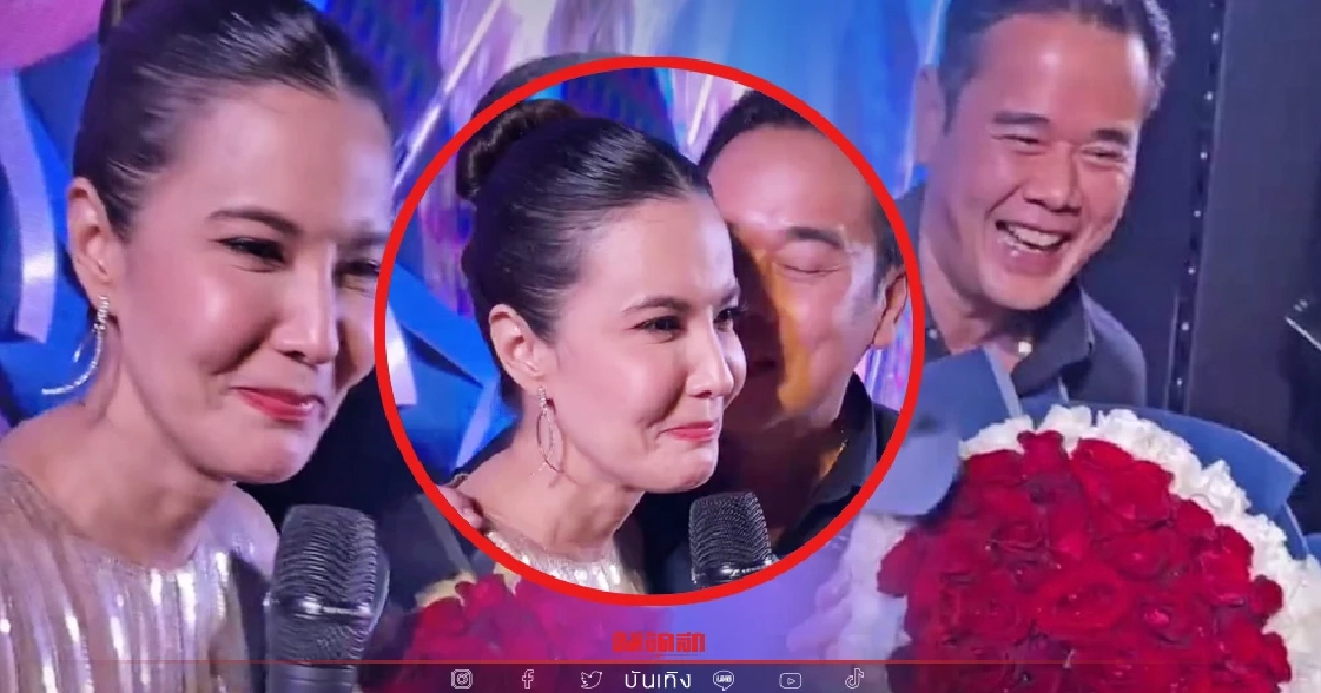 กรี๊ดทั้งงาน "เป๊ก สัณณ์ชัย" ร่วมอวยพรวันเกิด "ธัญญ่า" กอด-จูบจนเขิน