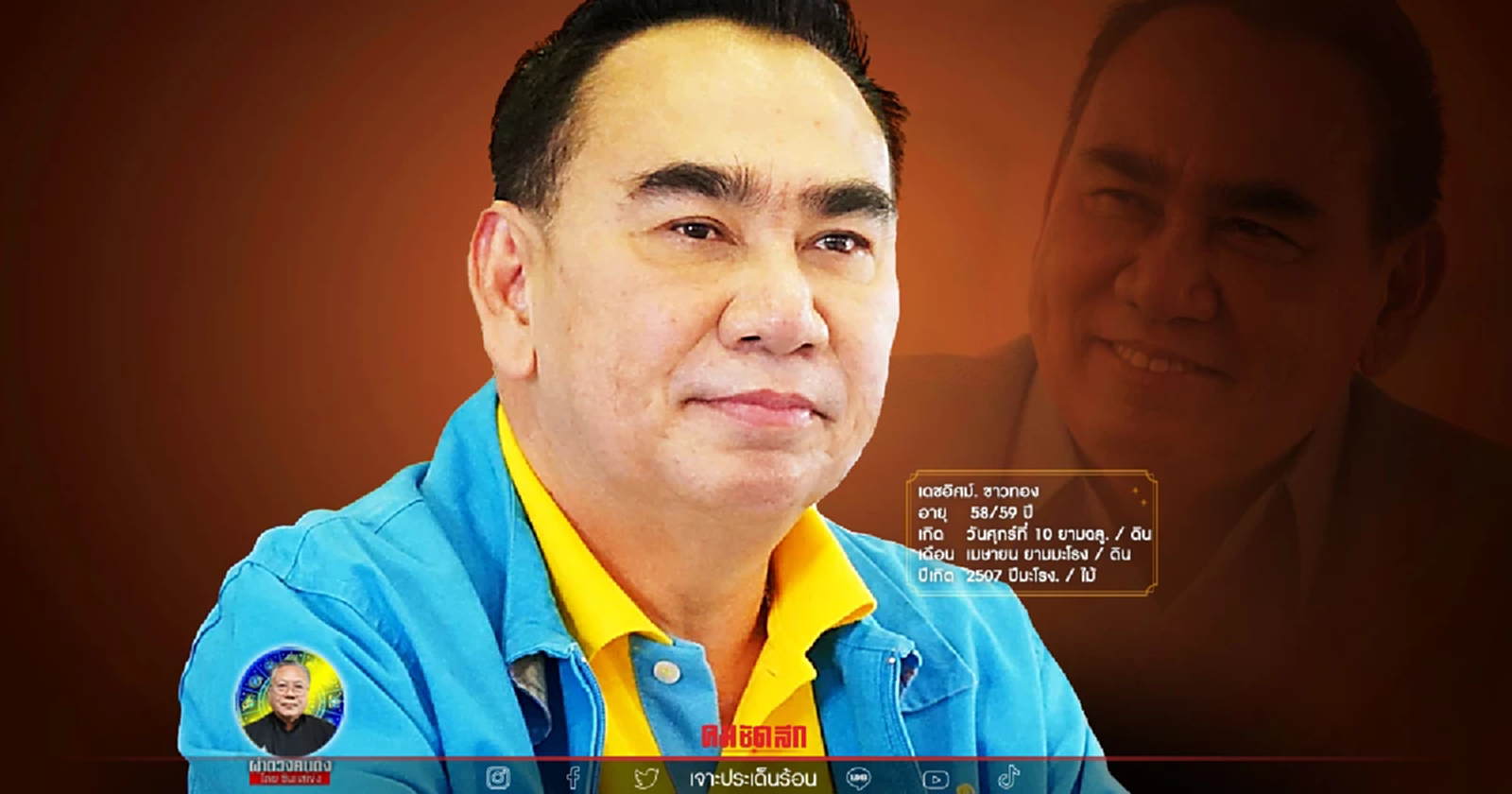 ซินแสเข่ง ผ่าดวง "เดชอิศม์ ขาวทอง" มีดวงเสริมหัวหน้าพรรคประชาธิปัตย์