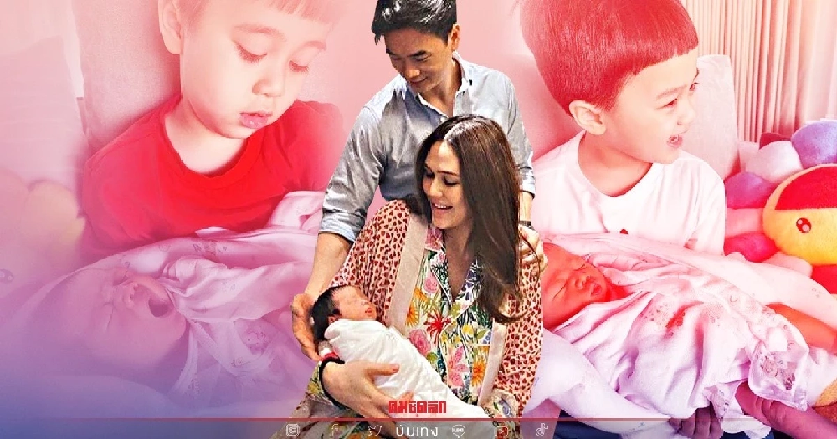 หลงไม่ไหว "สายฟ้า-พายุ" พี่ชายฝาแฝดเห่อน้องสาว "แอบิเกล" อุ้มไม่ยอมปล่อย