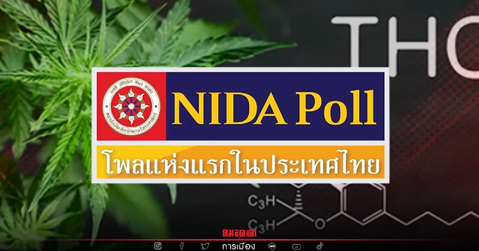 ผลสำรวจ "นิด้าโพล" ชี้คนชอบ "ปลดล็อกกัญชา"