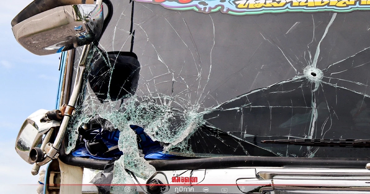 หนุ่มโหดตามเคลียร์ "คนขับรถพ่วง" ไม่ลงตัว "ดักยิง" หน้าปั๊มเข้าแสกหน้าดับ