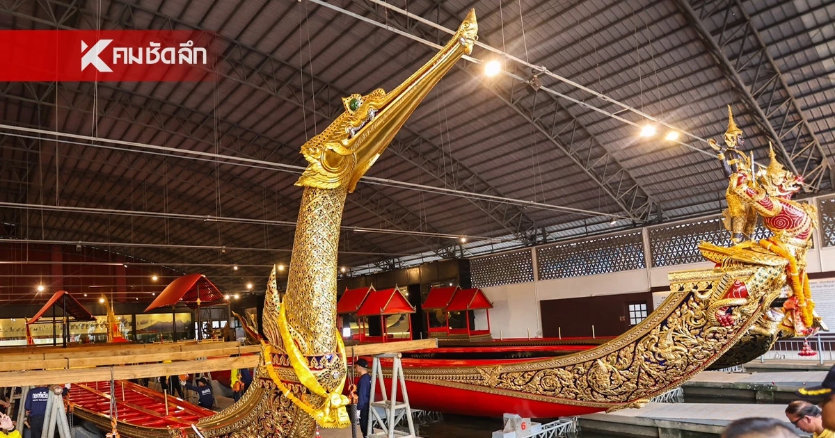 กองทัพเรือ อัญเชิญเรือพระที่นั่งสุพรรณหงส์ลงน้ำ