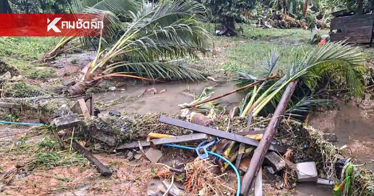 ดับ 1 เซ่นน้ำป่า ดอยขุนตาล ซัดอ่วม บาดเจ็บ 3 ราย ดินสไลด์ ต้นไม้ล้ม ขวางทางรถไฟ