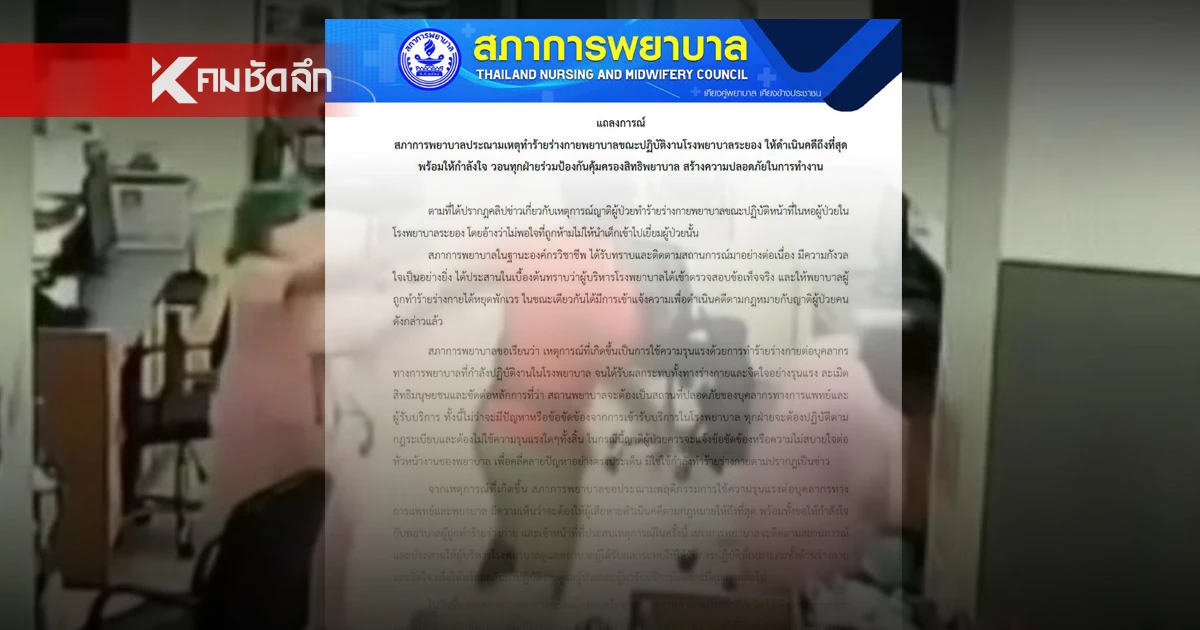 สภาการพยาบาล ออกแถลงการณ์ ประณามพฤติกรรม การใช้ความรุนแรง สภาการพยาบาล ออกแถลงการณ์ ประณามพฤติกรรม การใช้ความรุนแรง