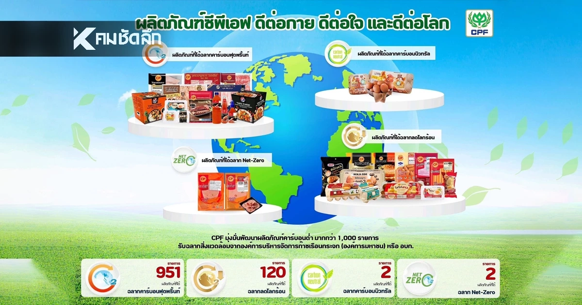 CPF ขนทัพผลิตภัณฑ์กลุ่มไข่ไก่สด ไข่แปรรูป  อาหารพร้อมทาน รับฉลากคาร์บอน อิ่ม อร่อย ช่วยดูแลโลก 