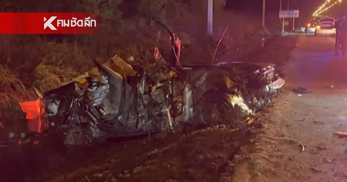 หนุ่มพาครอบครัว กลับจากเที่ยวบางแสน ชนป้ายบอกทาง พลิกคว่ำ ดับ 4 สาหัส 2 หนุ่มพาครอบครัว กลับจากเที่ยวบางแสน ชนป้ายบอกทาง พลิกคว่ำ ดับ 4 สาหัส 2