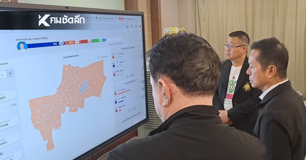 "ประธาน กกต." เกาะติดผลนับคะแนนทั่วประเทศ ระบบล่าช้า เพราะฝนตกหนัก