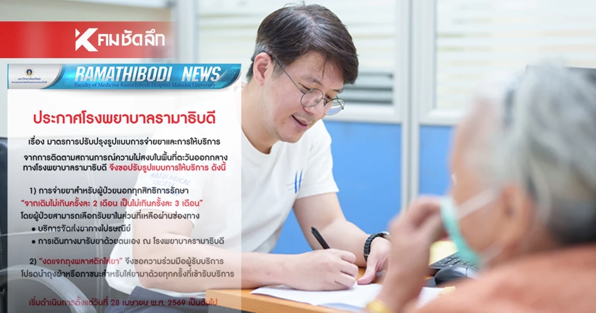 สงครามพลังงานทำพิษ! รพ.รามาฯ ประกาศ ปรับการจ่ายยา-งดแจกถุงพลาสติก
