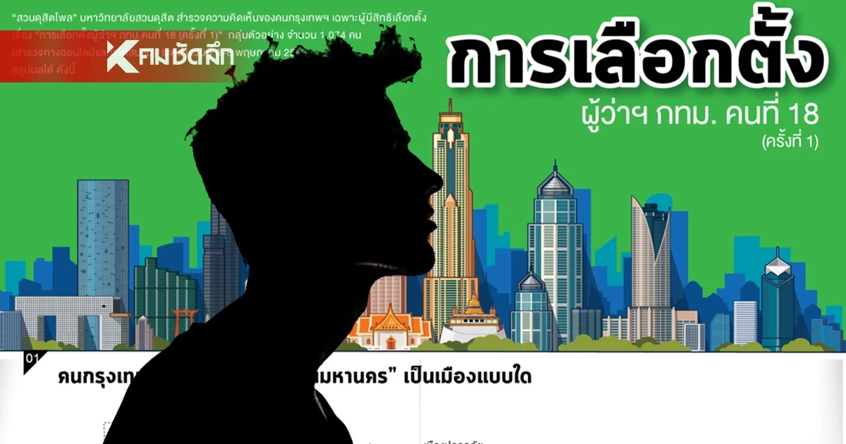 'สวนดุสิตโพล'ชี้คนนำโด่ง ผู้ว่าฯ กทม. คนที่ 18 คะแนนพุ่ง ศึกเลือกตั้งเดือด