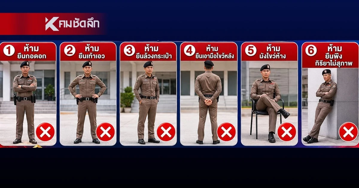 เปิดกฎเหล็ก 6 ท่าต้องห้าม ตำรวจในเครื่องแบบทุกนาย ต้องหลีกเลี่ยง