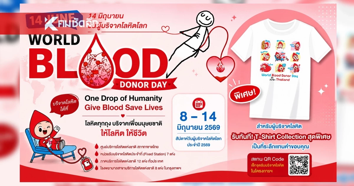 14 มิถุนายน วันผู้บริจาคโลหิตโลก ร่วมบริจาคเลือดเพื่อมนุษยชาติ 14 มิถุนายน วันผู้บริจาคโลหิตโลก ร่วมบริจาคเลือดเพื่อมนุษยชาติ