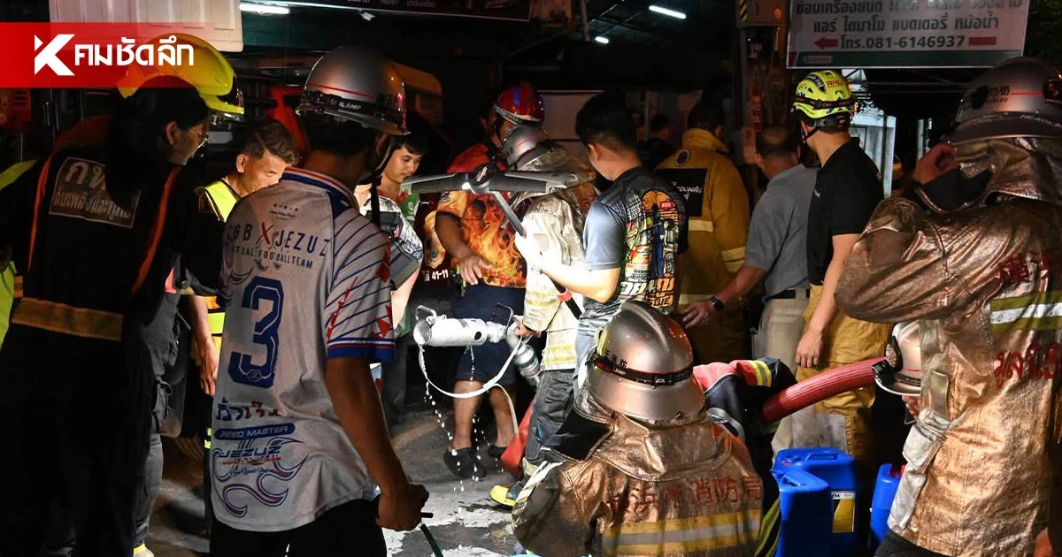 สูบออกแล้ว 5 พันลิตร น้ำมันปนเปื้อน ในท่อระบายน้ำ จำกัดวงการไหล
