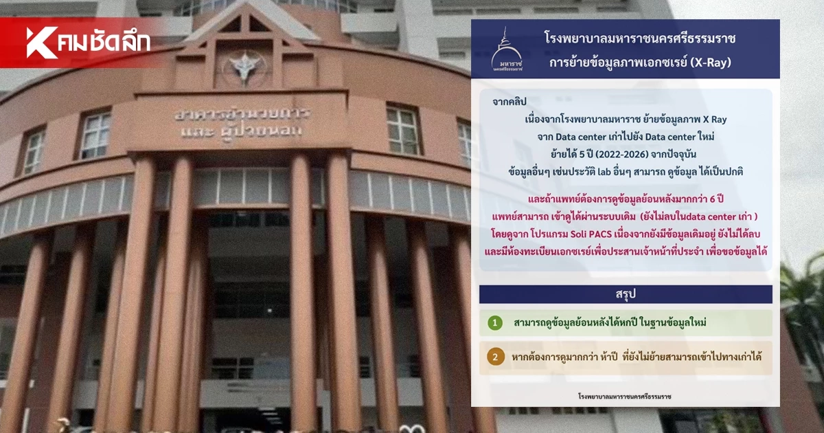 รพ.มหาราชนครศรีธรรมราช แจงดราม่า หมอโวยลั่น! ตรวจคนไข้ไม่ได้